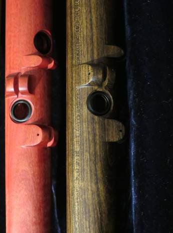 Black chacate & Pink ivory flute blanks flute