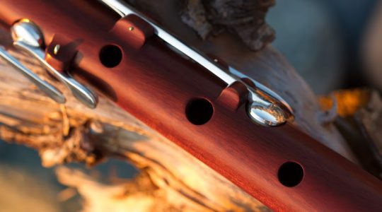 Flute made of pink ivory pink ivory flute