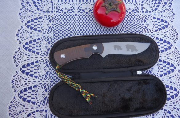 Knife with a leadwood handle