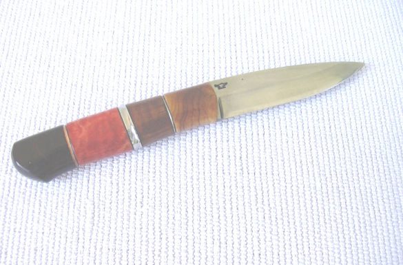 Knive handle ABW Pink ivory Cocobolo africain Mopane