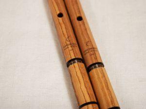African olive wood flute